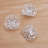 20 PCS Hair Rope Clasp Clips Filigree Flowers Slice Buckle DIY Hair Accessories