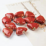 20 PCS Ceramic Shell Shape Beads for Jewelry Making
