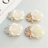 20 PCS Alloy Rhinestone Resin Flowers Jewelry Making