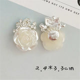 20 PCS Alloy Rhinestone Resin Flowers Jewelry Making