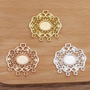 20 Alloy Flowers for DIY Headdress Necklace Jewelry Making