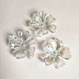 20 PCS 32mm Acrylic Resin Flowers Bead Caps Tray DIY Accessories