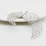 20 PCS 37X110mm K Metal Filigree Flowers Wing Charms Pendant