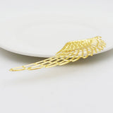 20 PCS 37X110mm K Metal Filigree Flowers Wing Charms Pendant