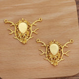 20 PCS Alloy Retro Branches Flowers For Headdress Brooch DIY Jewelry Making