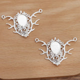 20 PCS Alloy Retro Branches Flowers For Headdress Brooch DIY Jewelry Making