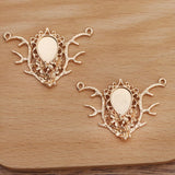 20 PCS Alloy Retro Branches Flowers For Headdress Brooch DIY Jewelry Making