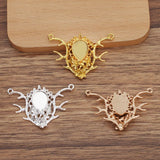 20 PCS Alloy Retro Branches Flowers For Headdress Brooch DIY Jewelry Making