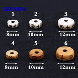 20 PCS Natural Tibet Ox Bovine Bone Carved Spacer Loose Beads