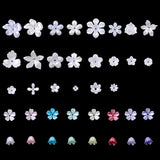 20 PCS Acrylic Resin Pearl Flowers DIY Jewelry Making Bead Caps