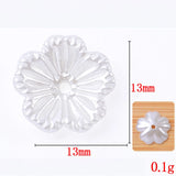 20 PCS Acrylic Resin Pearl Flowers DIY Jewelry Making Bead Caps