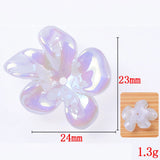 20 PCS Acrylic Resin Pearl Flowers DIY Jewelry Making Bead Caps