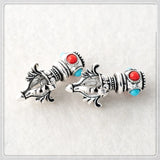 20 PCS Antique Silver Vajra Pestle Charms for Jewelry Making