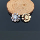 20 PCS Crystal Rhinestone Flower Earrings Headdress DIY Accessories
