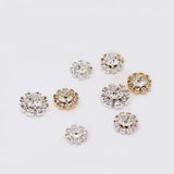 20 PCS Crystal Rhinestone Flower Earrings Headdress DIY Accessories