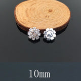 20 PCS Crystal Rhinestone Flower Earrings Headdress DIY Accessories