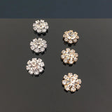20 PCS Crystal Rhinestone Flower Earrings Headdress DIY Accessories