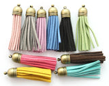 20 PCS Colour Tassel Bronze Charms 55mm