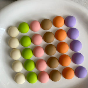 20 Resin Acrylic Half Round Beads Connectors for DIY Jewelry Making