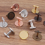 20 PCS Inner 12mm-20mm French Cufflinks Base Settings 7 Colors Copper Blanks