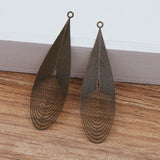 20 PCS Metal Brass Leaf Charms Filigree Leaves Pendant DIY Jewelry 25*85mm