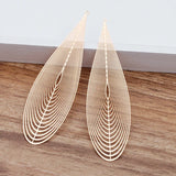 20 PCS Metal Brass Leaf Charms Filigree Leaves Pendant DIY Jewelry 25*85mm