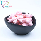 20 PCS Silicone Bow Tie Beads Baby DIY Teething Necklace Pendants