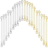 20 PCS Stainless Steel Necklace Extenders with Lobster Claw Clasps