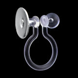 20 PCS Stainless Steel Ear Clip Settings For Jewelry Making Resin Transparent
