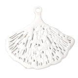 20 PCs Hollow Copper Gingko Leaf Filigree Stamping Charms Flowers Charm Pendants