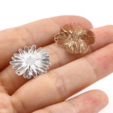 20 PCs Hollow Copper Gingko Leaf Filigree Stamping Charms Flowers Charm Pendants