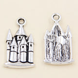 20 Pack European Castle 13x23mm Tibetan Silver Pendant Antique Jewelry DIY