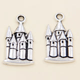 20 Pack European Castle 13x23mm Tibetan Silver Pendant Antique Jewelry DIY