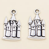 20 Pack European Castle 13x23mm Tibetan Silver Pendant Antique Jewelry DIY