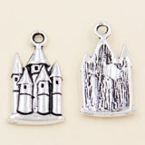 20 Pack European Castle 13x23mm Tibetan Silver Pendant Antique Jewelry DIY