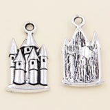 20 Pack European Castle 13x23mm Tibetan Silver Pendant Antique Jewelry DIY
