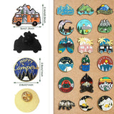 20-Pack Camping Enamel Pin Set Funny Vintage Lapel Pins Mini Enamel Pins