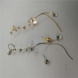Butterfly Tassel Chain Asymmetric Clip Earrings Ear Cuff Rhinestone Jewelry