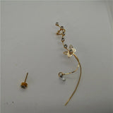 Butterfly Tassel Chain Asymmetric Clip Earrings Ear Cuff Rhinestone Jewelry
