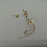 Butterfly Tassel Chain Asymmetric Clip Earrings Ear Cuff Rhinestone Jewelry