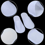 20 Pairs Disposable Non-Slip Slippers Ultra-Thin Plush for Hotel Home