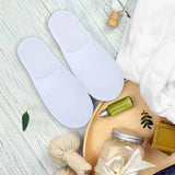 20 Pairs Disposable Non-Slip Slippers Ultra-Thin Plush for Hotel Home