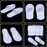 20 Pairs Disposable Non-Slip Slippers Ultra-Thin Plush for Hotel Home