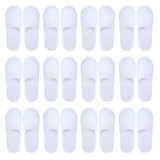 20 Pairs Disposable Non-Slip Slippers Ultra-Thin Plush for Hotel Home