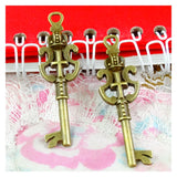 20 Pcs Crown Key Charms Pendants Antique Bronze Plated DIY Jewelry Findi