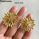20 Pcs 32mm Brass Filigree Flower Bead Caps DIY Jewelry Crafts