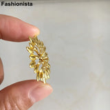 20 Pcs 32mm Brass Filigree Flower Bead Caps DIY Jewelry Crafts