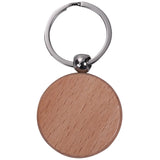 20 Pcs Blank Wooden Keychain DIY Key Chains Key Tags Mixed Design