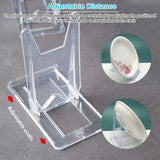 20 Pcs Acrylic Plate Stands Clear Display Stand Easel for Plates, Books