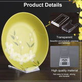 20 Pcs Acrylic Plate Stands Clear Display Stand Easel for Plates, Books